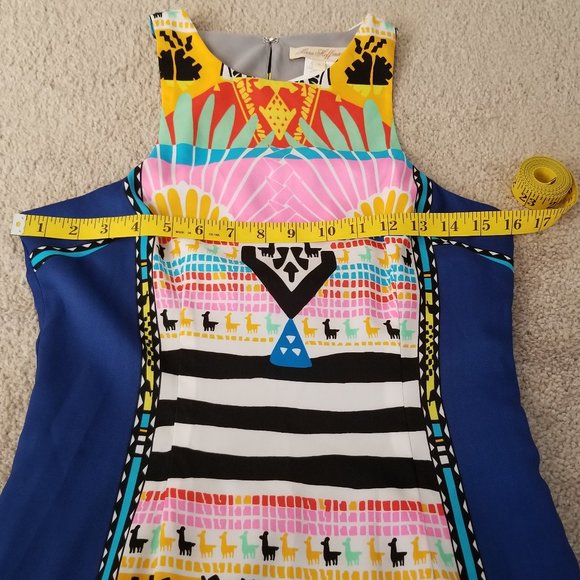 NWT Mara Hoffman Navy Sunrise Llama Alpaca Mini Dress, Size 2 - Picture 10 of 16